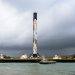 Slow-shutter pan of first flown Falcon 9 Block 5 booster as it returns to port this morning aboard SpaceX's OCISLY.