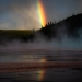 The sunset in Yellowstone National Park and a storm came through