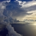 Rain clouds over Guam International Airport
